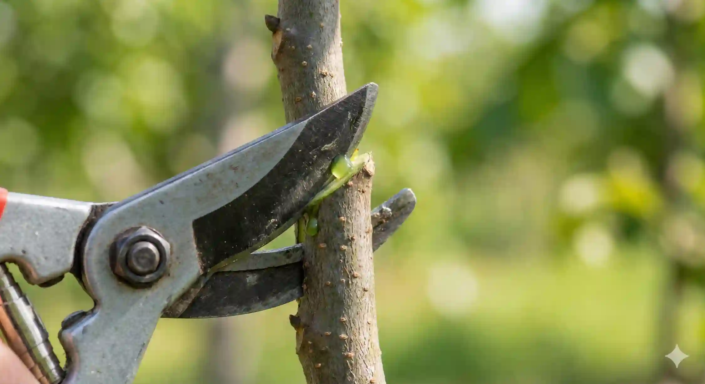 آموزش سربرداری و هرس فرم‌دهی نهال گردو در سال اول.