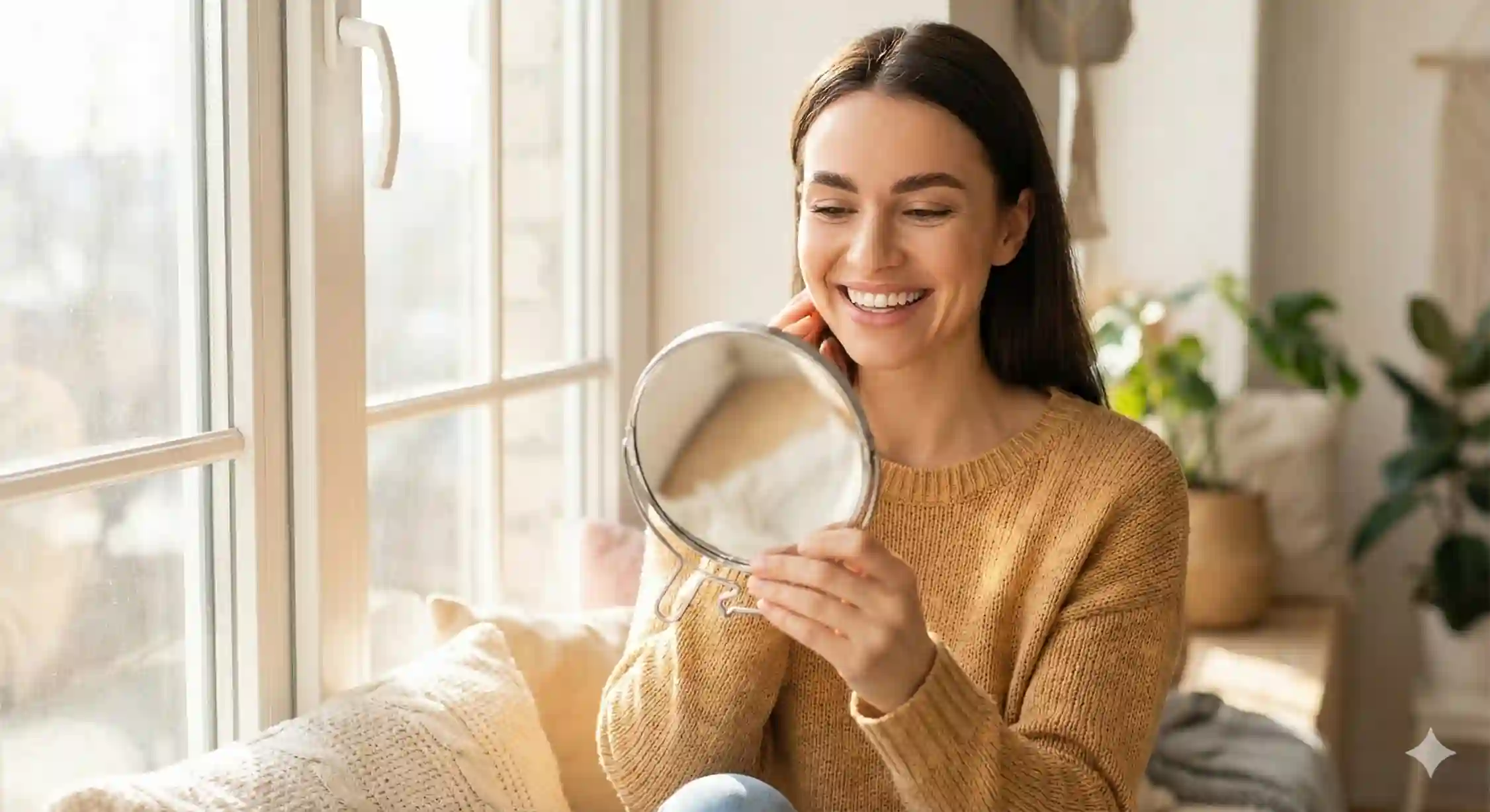 نتیجه نهایی استفاده از ژل لیفت ابرو طبیعی و تمیز روی صورت.